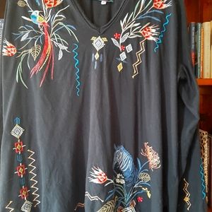 Johnny Was xxl tunic long sleeve